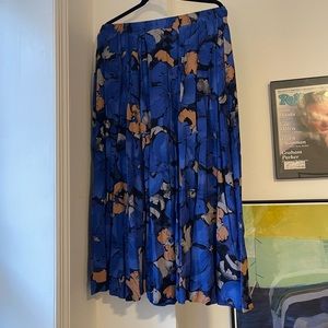 Blue Floral Maxi Skirt